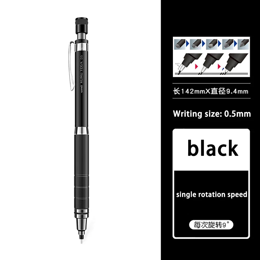 Uni Mechanical Pencil Set M5-1017 Kuru Toga Roulette Model Automatic Lead Spin 0.5mm Office School Supplies Japanese Stationery