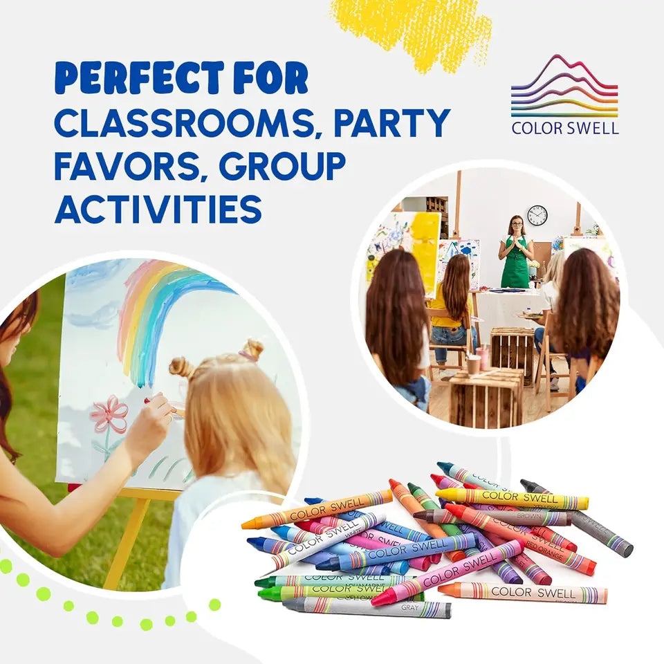 24-Pack Crayons – Non-Toxic, Ideal for Kids, Students, Adults, and Classroom Activities