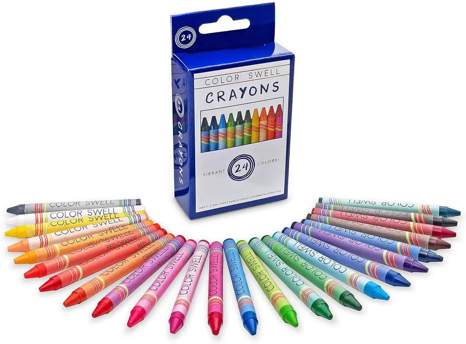 24-Pack Crayons – Non-Toxic, Ideal for Kids, Students, Adults, and Classroom Activities