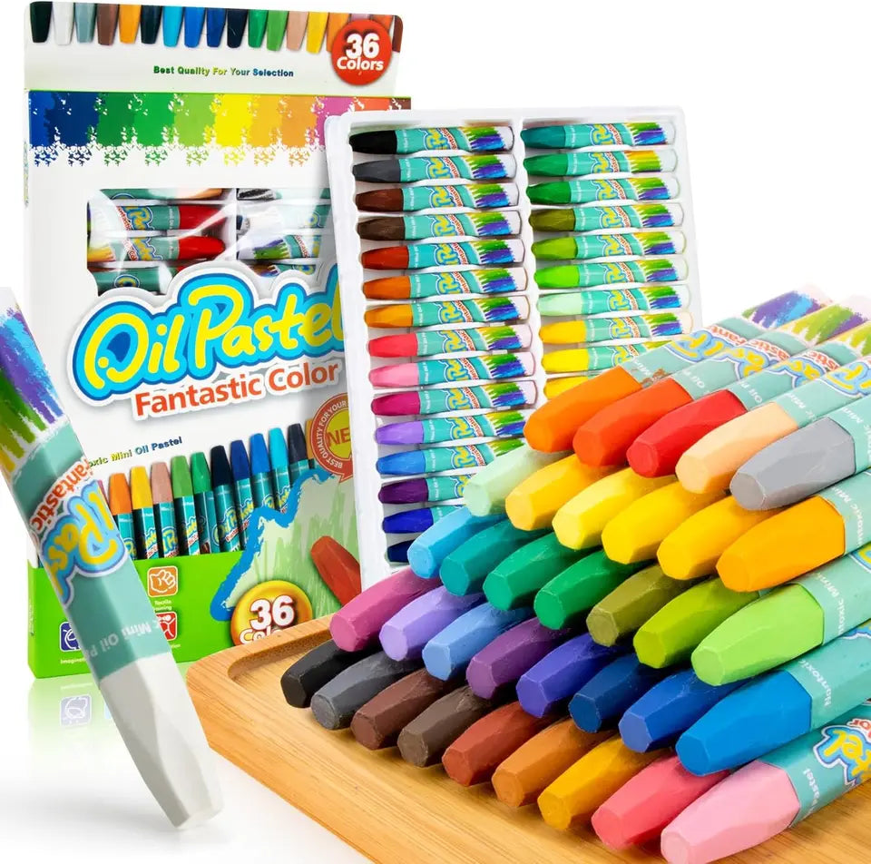 36 Colors Oil Pastels Set - Crayons Bulk Washable Crayon Soft Oil Pastels Crayons for Artists,Teachers, Blending, Drawing, Art Supplies