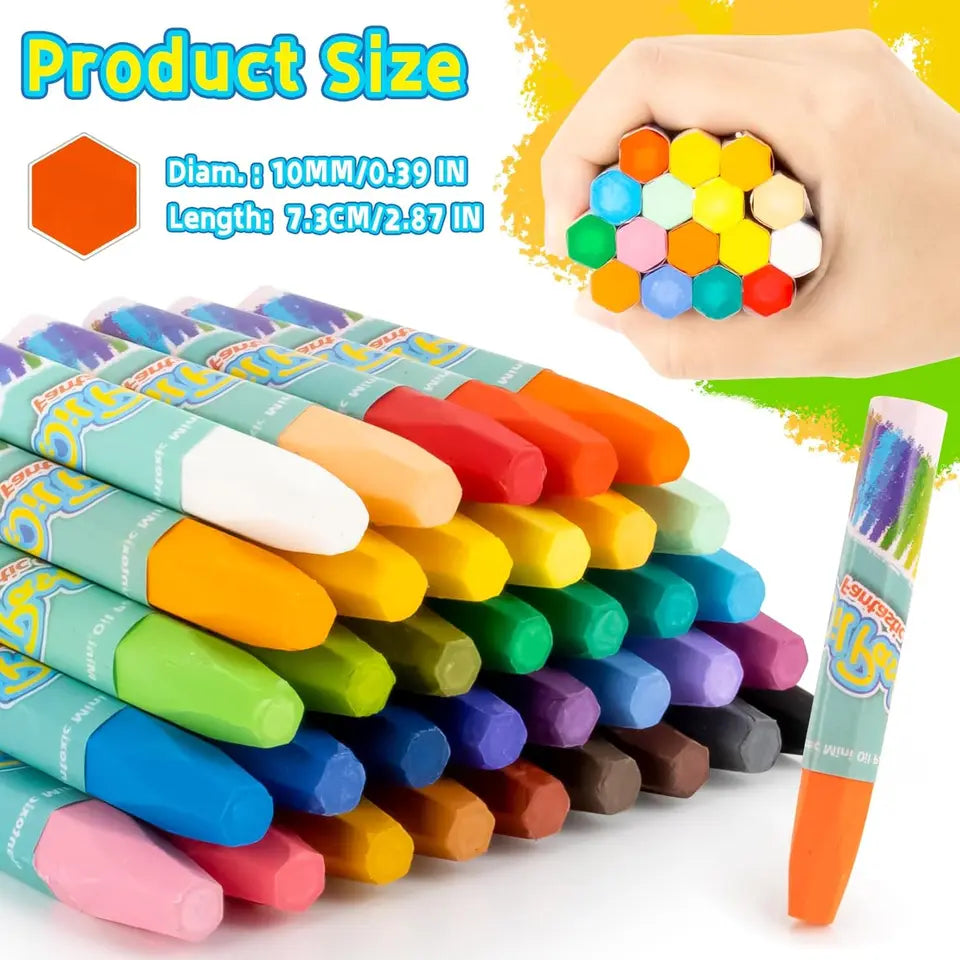 36 Colors Oil Pastels Set - Crayons Bulk Washable Crayon Soft Oil Pastels Crayons for Artists,Teachers, Blending, Drawing, Art Supplies