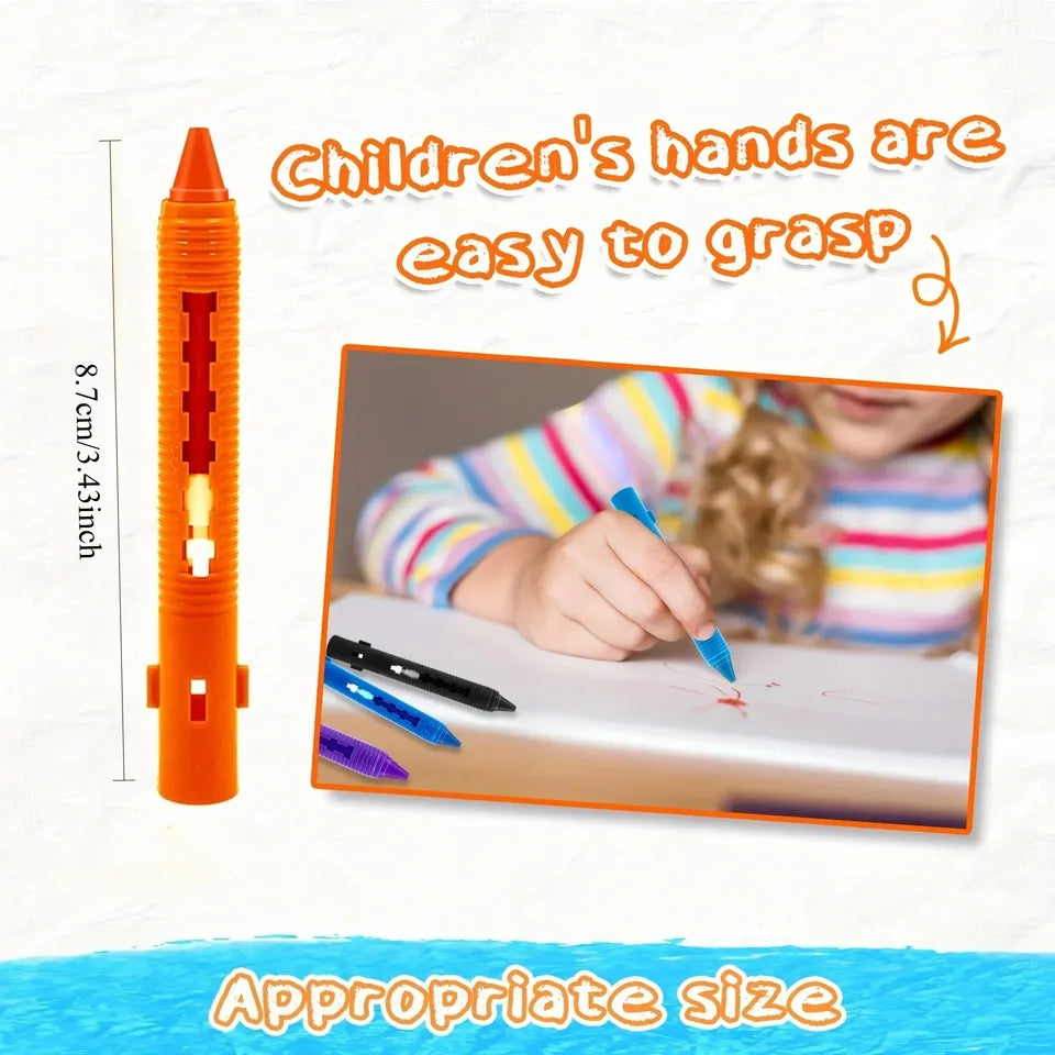 Washable Bath Crayons Set - Colorful, Easy-Clean Bathtub Markers for Youngsters, Fun Shower Art & Crafts