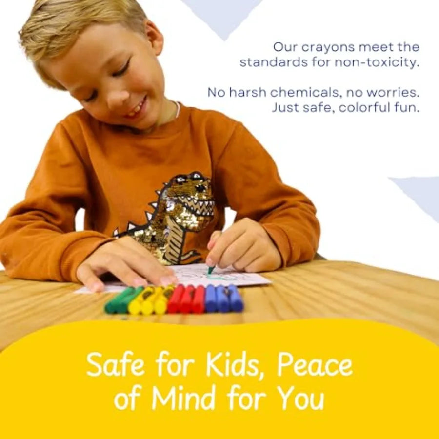 100 Bulk Crayons Pre-Packed Boxed 4 Classroom Ready Crayon Packs Party Favors for Teachers, Schools and Non-Toxic